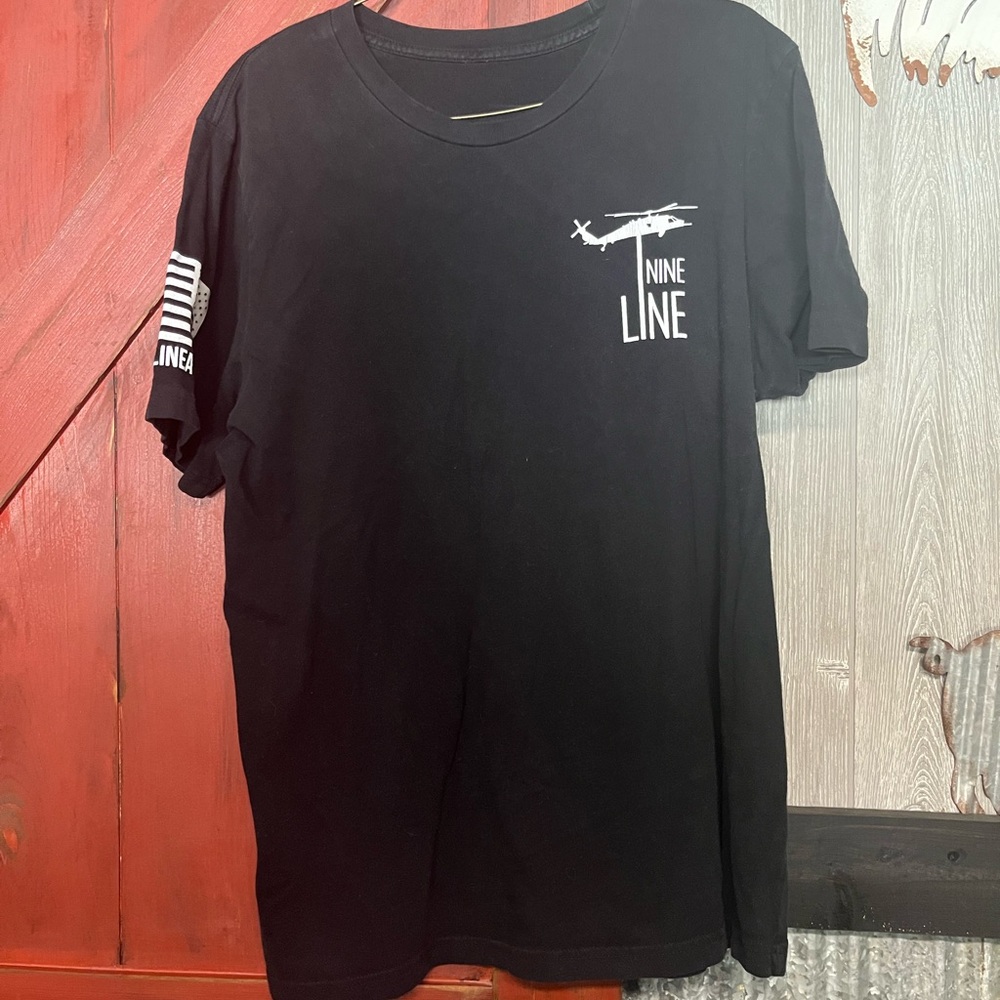 Nine Line Men's Black Short Sleeve Tee large